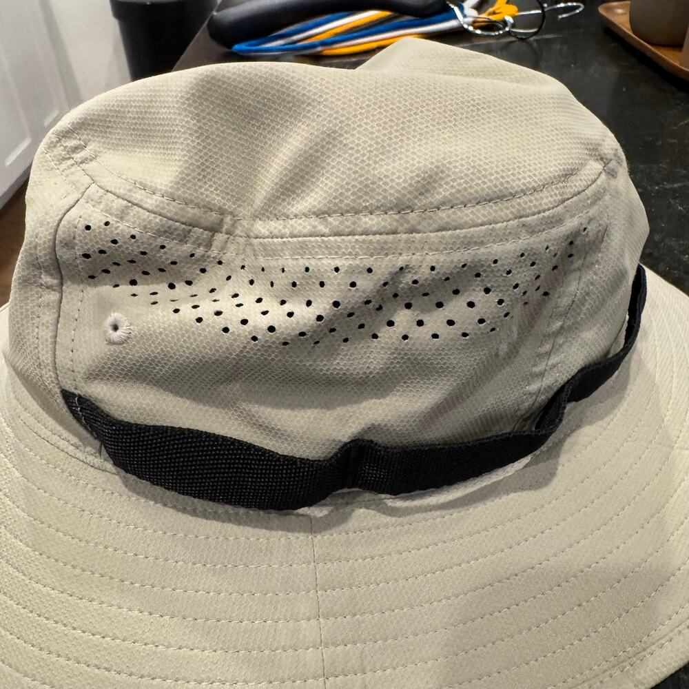 Adidas Aeroready Bucket Hat Khaki Tan Adjustable Boonie Hiking Fishing Sun Hat - Picture 2 of 4